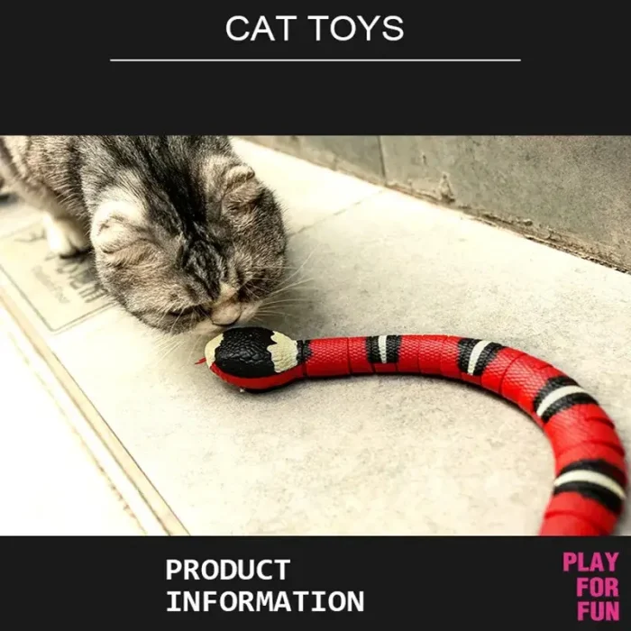 Smart Sensing Interactive Snake Toy for Cats & Dogs – Automatic Electronic Teasing Toy, USB Rechargeable Pet Play Toy - Image 6