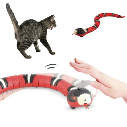 Smart Sensing Interactive Snake Toy for Cats & Dogs – Automatic Electronic Teasing Toy, USB Rechargeable Pet Play Toy